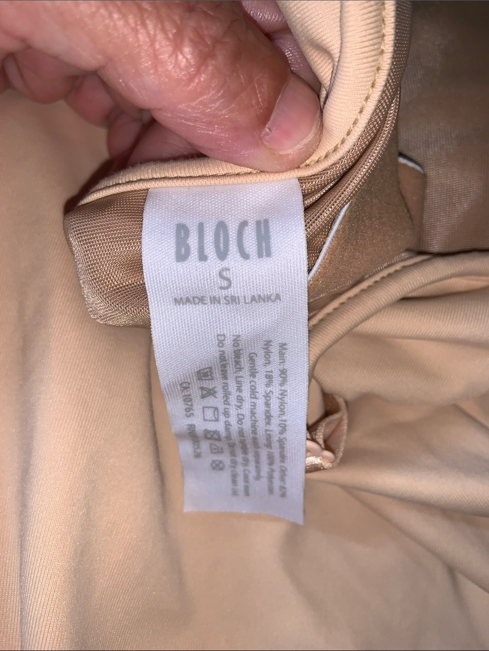 Bloch Nude/Tan One-Piece leotard - Classic Tank adjustable strap & bra support - Picture 5 of 6